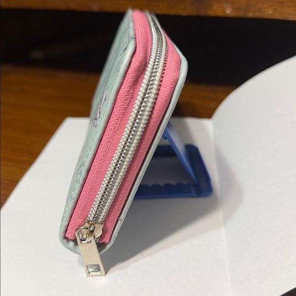 Disney Mint Green Bambi deer & Thumper rabbit bunny zipper Wallet - Picture 8 of 12